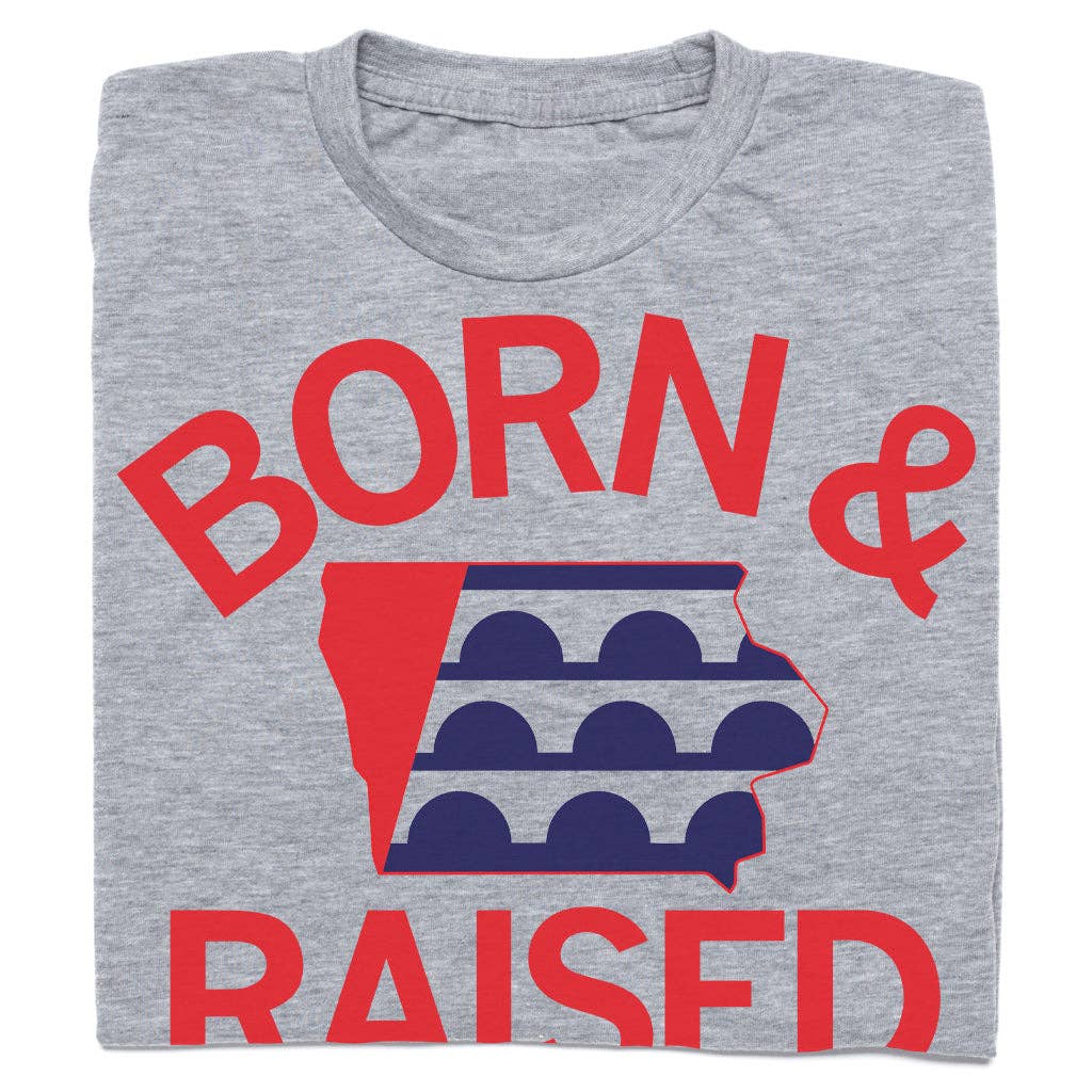 Des Moines Born Raised Ia Outline - Adult & Kids T-Shirts, Sweatshirts & Hoodies apparel design preview 1