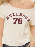 Miss. State Bulldogs College Arch Off White Shoulder - Adult & Kids T-Shirts, Sweatshirts & Hoodies apparel design preview 1