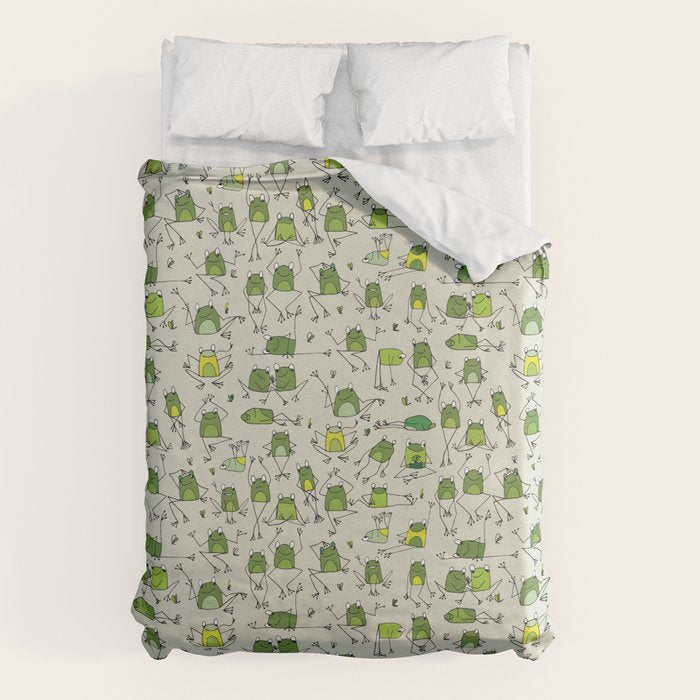 Funny Frogs Duvet Cover Gallery Image 6 - Adult & Kids T-Shirts, Sweatshirts & Hoodies apparel design preview 1
