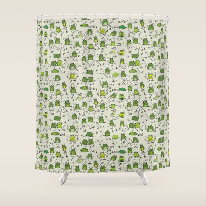 Funny Frogs Shower Curtain Gallery Image 1 - Adult & Kids T-Shirts, Sweatshirts & Hoodies apparel design preview 1