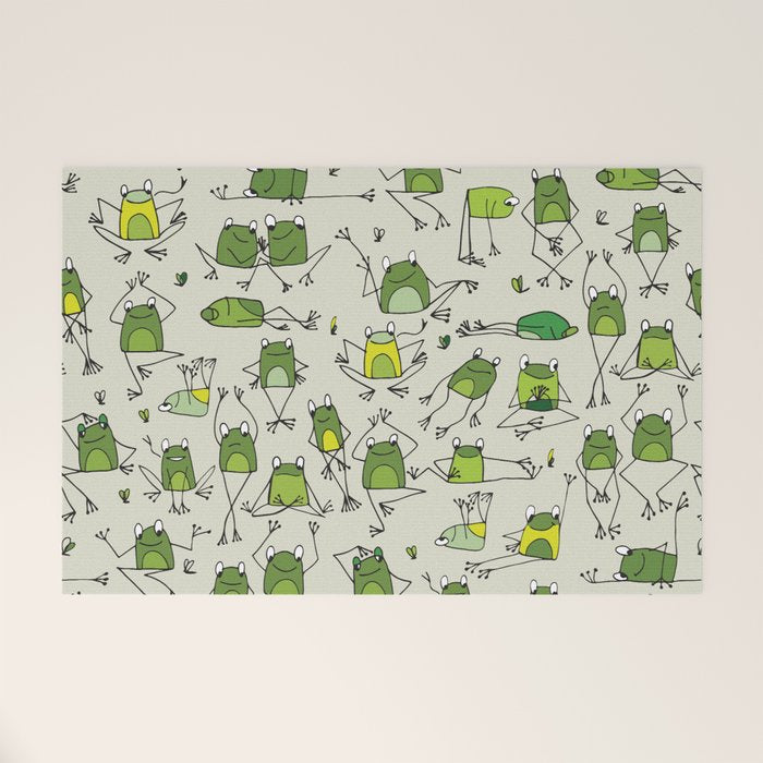 Funny Frogs Welcome Mat Gallery Image 1 - Adult & Kids T-Shirts, Sweatshirts & Hoodies apparel design preview 1