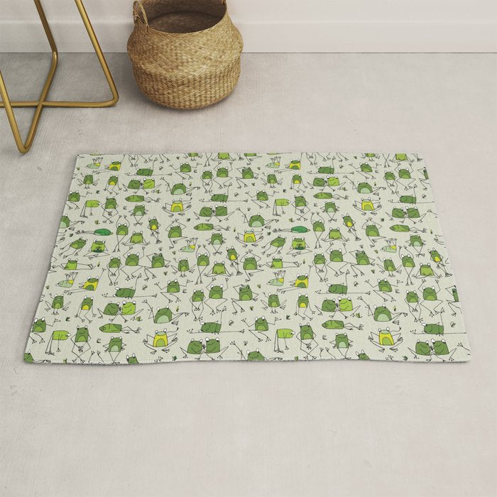 Funny Frogs Rug Gallery Image 1 - Adult & Kids T-Shirts, Sweatshirts & Hoodies apparel design preview 1