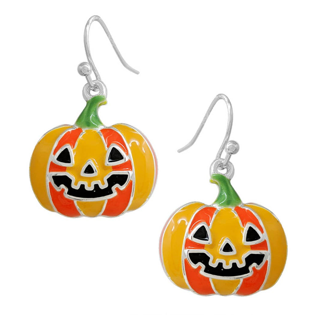 Jack-O-Lantern Halloween Hook Earrings - Adult & Kids T-Shirts, Sweatshirts & Hoodies apparel design preview 1