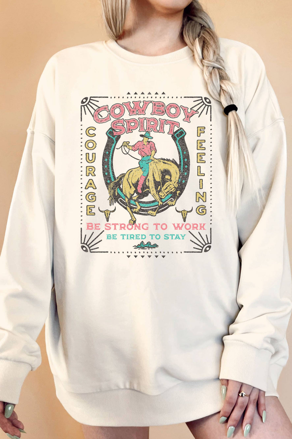 Cowboy Spirit Oversize Graphix Terry - Adult & Kids T-Shirts, Sweatshirts & Hoodies apparel design preview 1