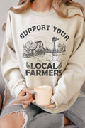 Support Your Local Famers Graphic Brushed - Adult & Kids T-Shirts, Sweatshirts & Hoodies apparel design preview 1