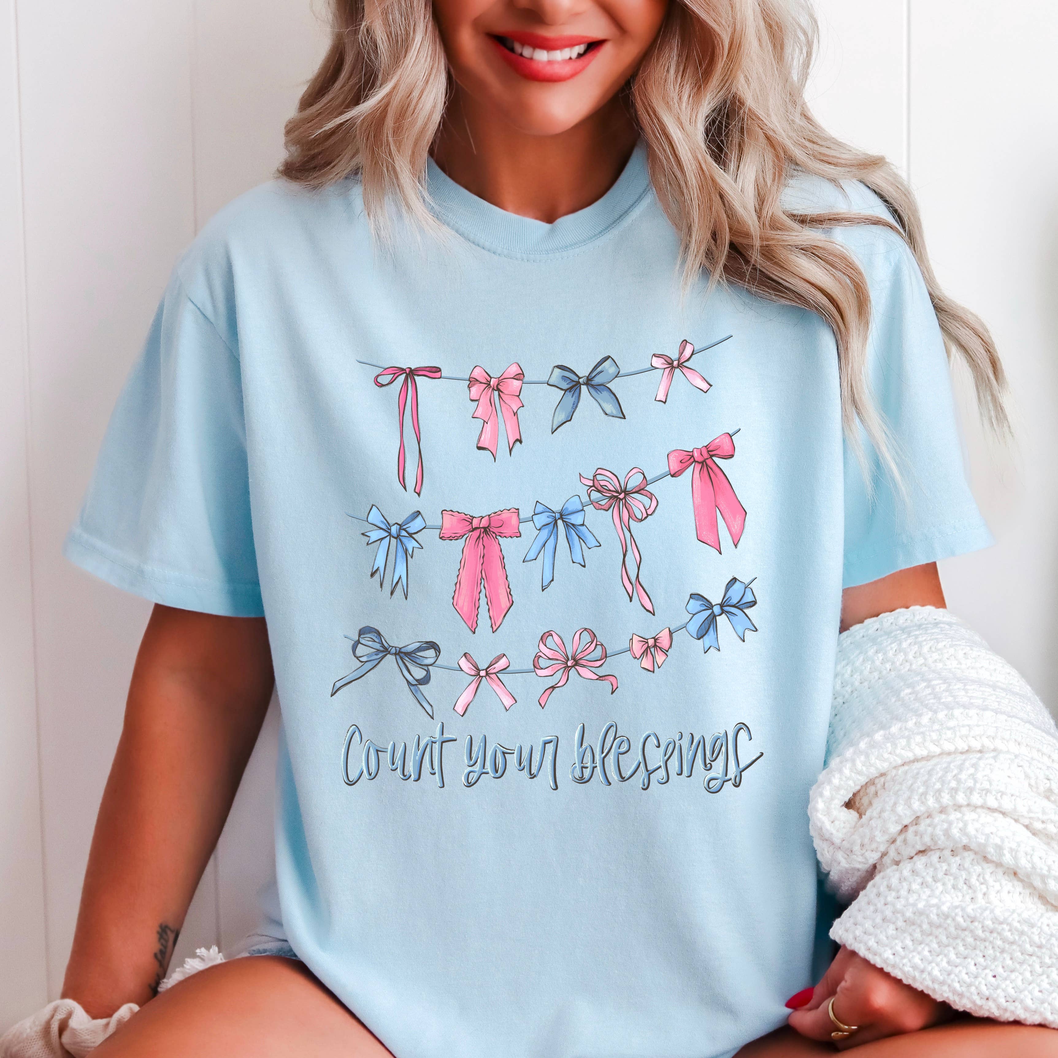 Count Your Blessings Christian Comfort Color - Adult & Kids T-Shirts, Sweatshirts & Hoodies apparel design preview 1