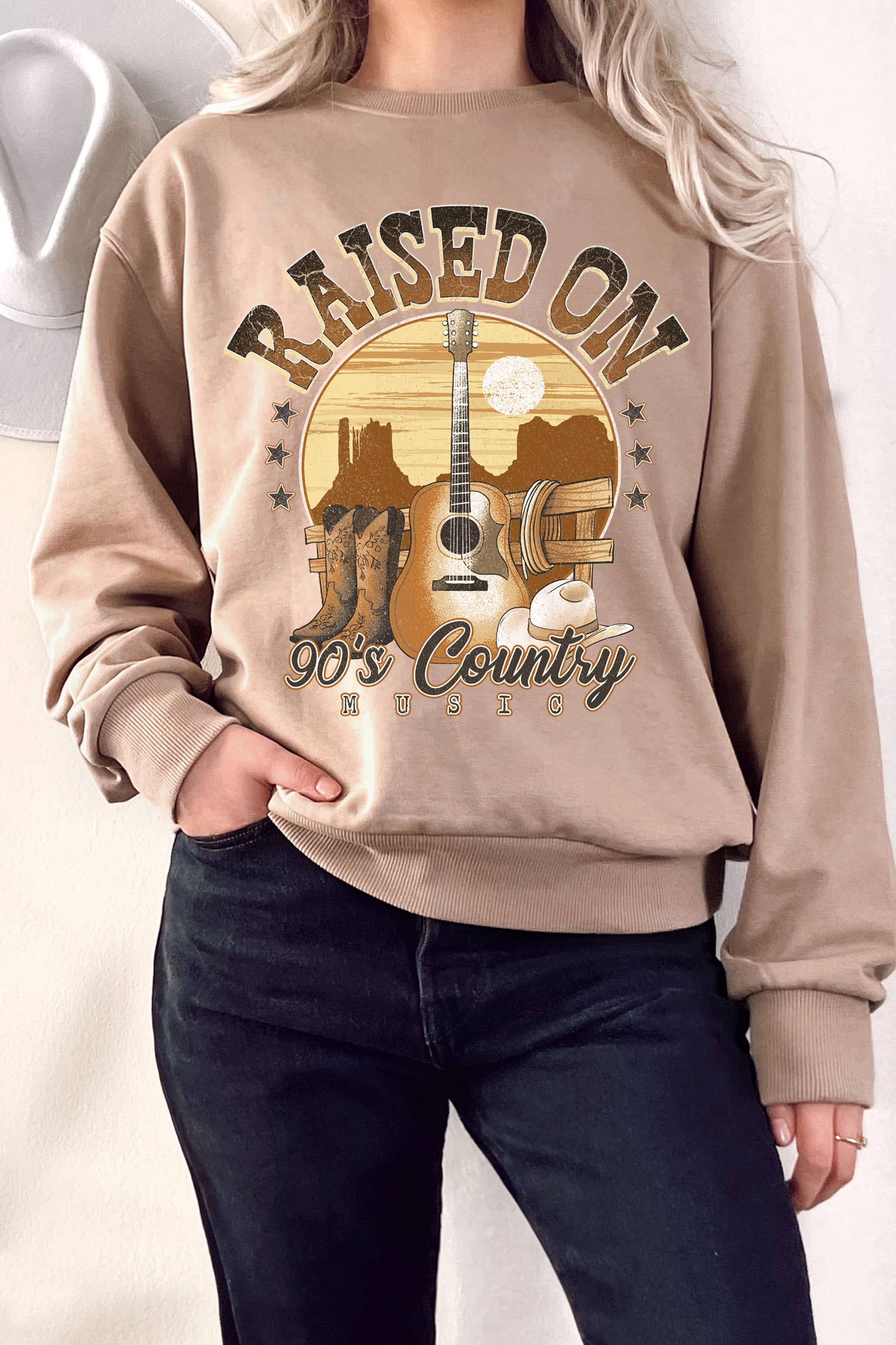 Country Music Guitar Graphix Terry - Adult & Kids T-Shirts, Sweatshirts & Hoodies apparel design preview 1
