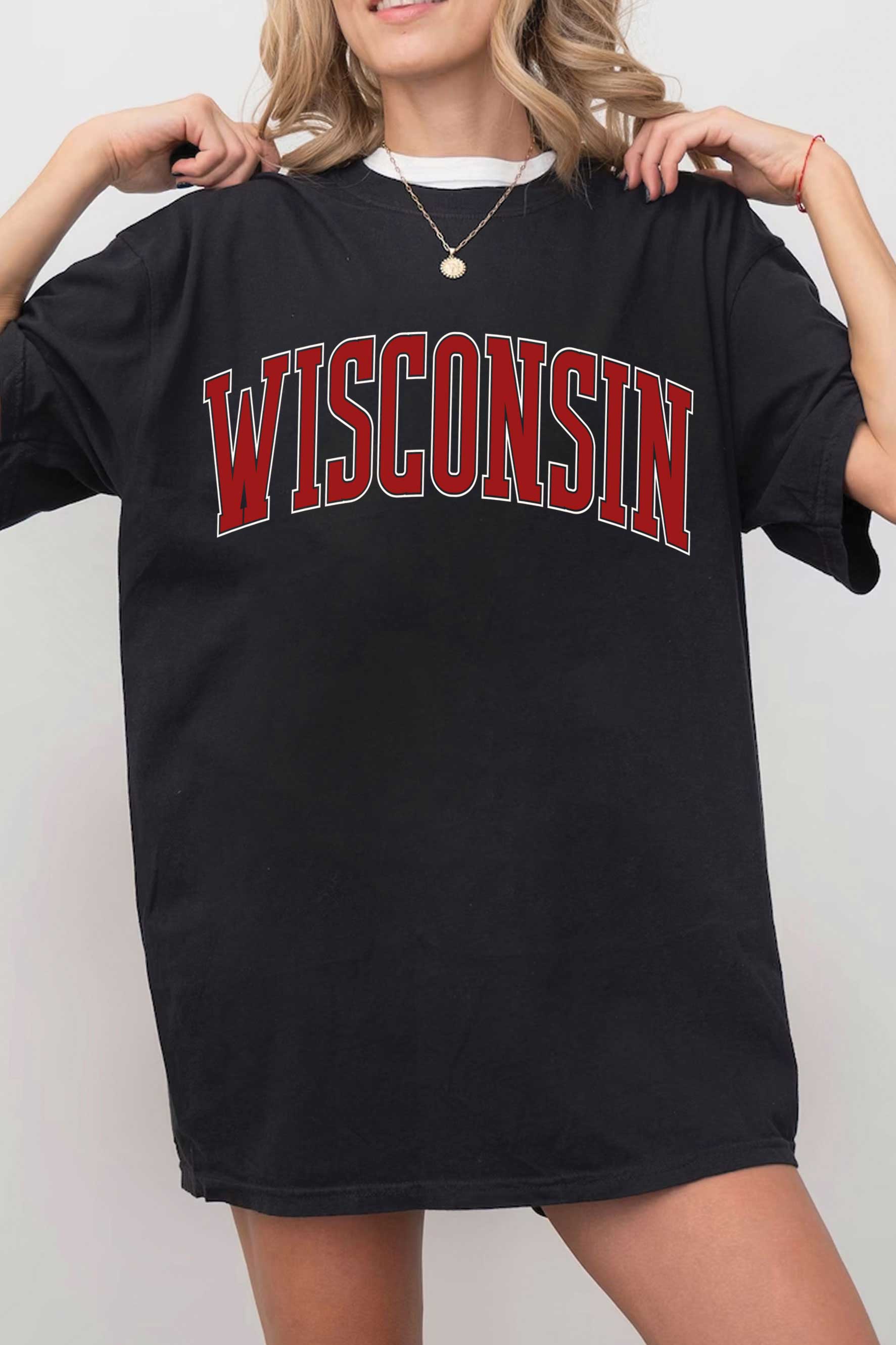 Wisconsin Puff Print Oversized Graphic - Adult & Kids T-Shirts, Sweatshirts & Hoodies apparel design preview 1