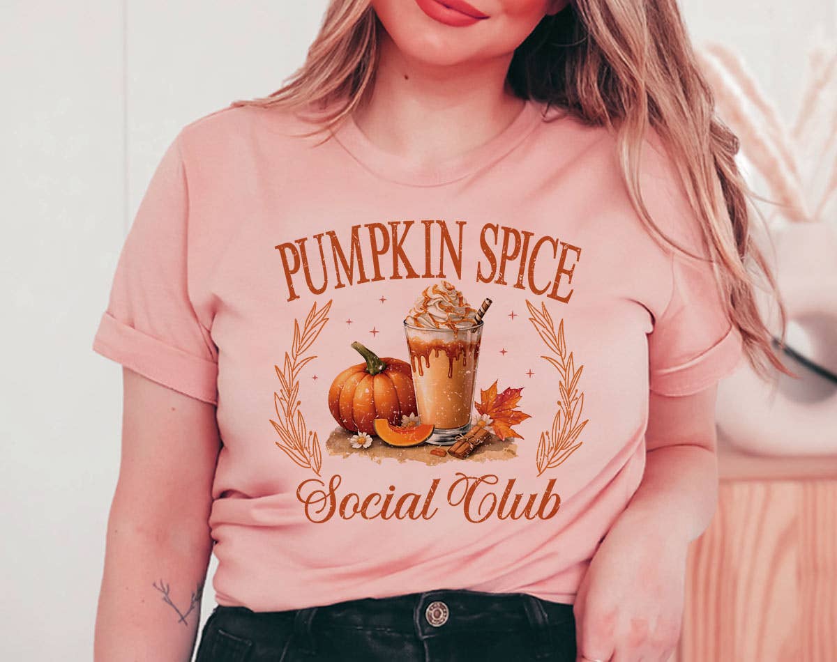 Pumpkin Spice Social Club Halloween - Adult & Kids T-Shirts, Sweatshirts & Hoodies apparel design preview 1