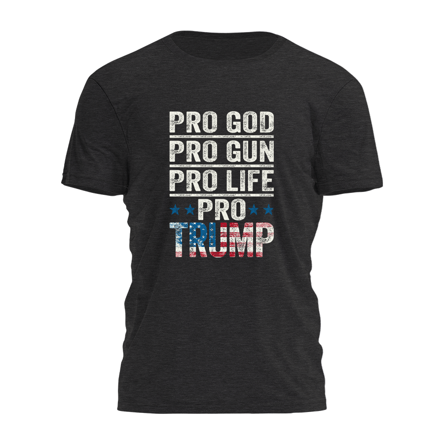 Pro God Gun Life Trump 2865 - Adult & Kids T-Shirts, Sweatshirts & Hoodies apparel design preview 1