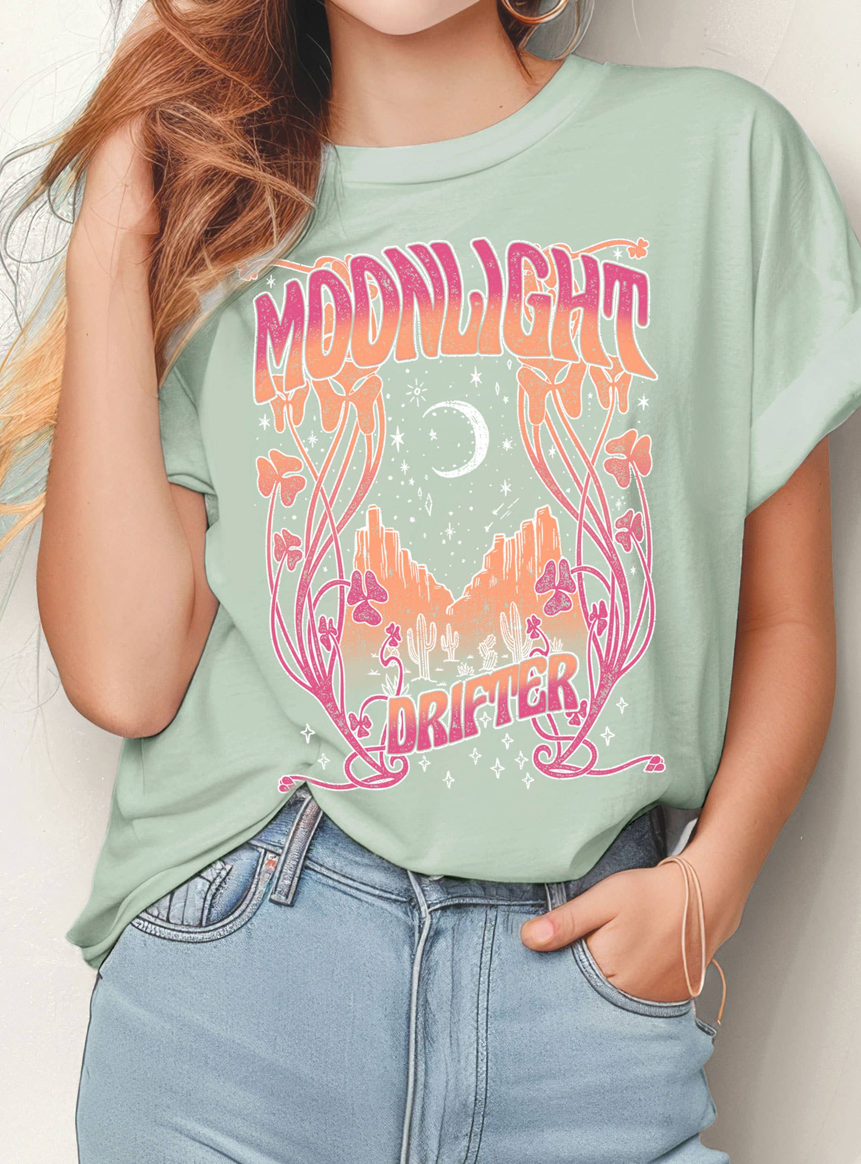 Moonlight Drifter Graphic - Adult & Kids T-Shirts, Sweatshirts & Hoodies apparel design preview 1