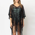 Lace Poncho with Fringe - Adult & Kids T-Shirts, Sweatshirts & Hoodies apparel design preview 1