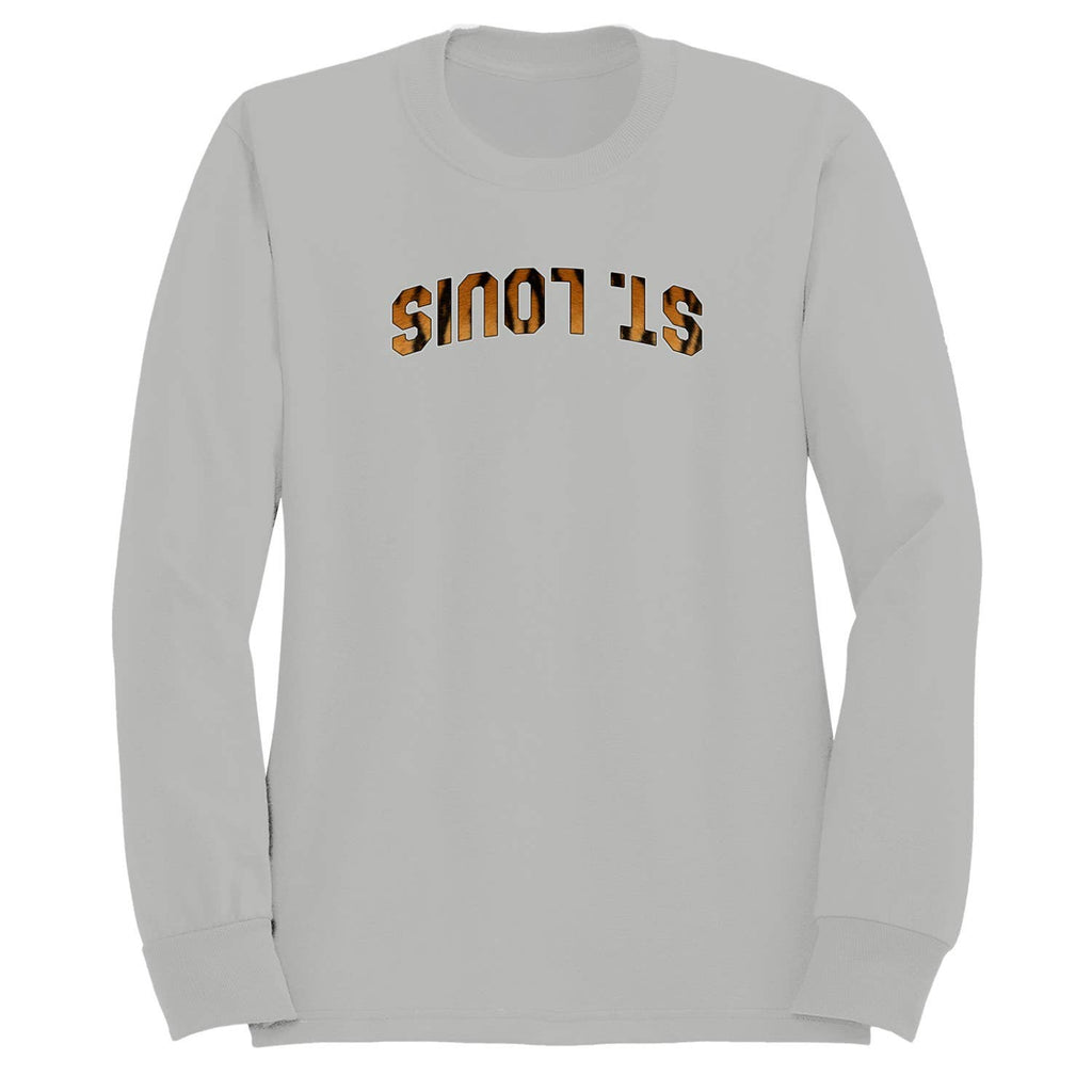 St. Louis Tiger Print Bold Text Men's - Adult & Kids T-Shirts, Sweatshirts & Hoodies apparel design preview 1