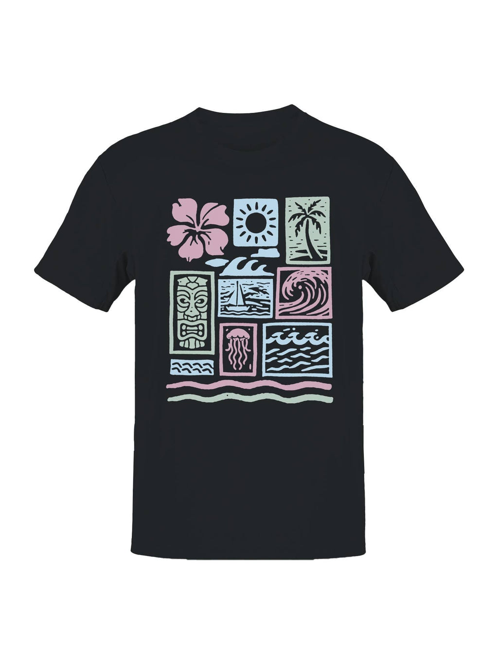 Tropical Vibes Ocean Graphic Men's - Adult & Kids T-Shirts, Sweatshirts & Hoodies apparel design preview 1
