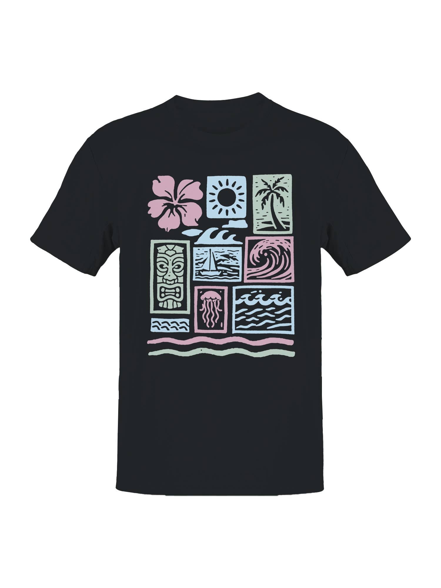 Tropical Vibes Ocean Graphic Men's - Adult & Kids T-Shirts, Sweatshirts & Hoodies apparel design preview 1