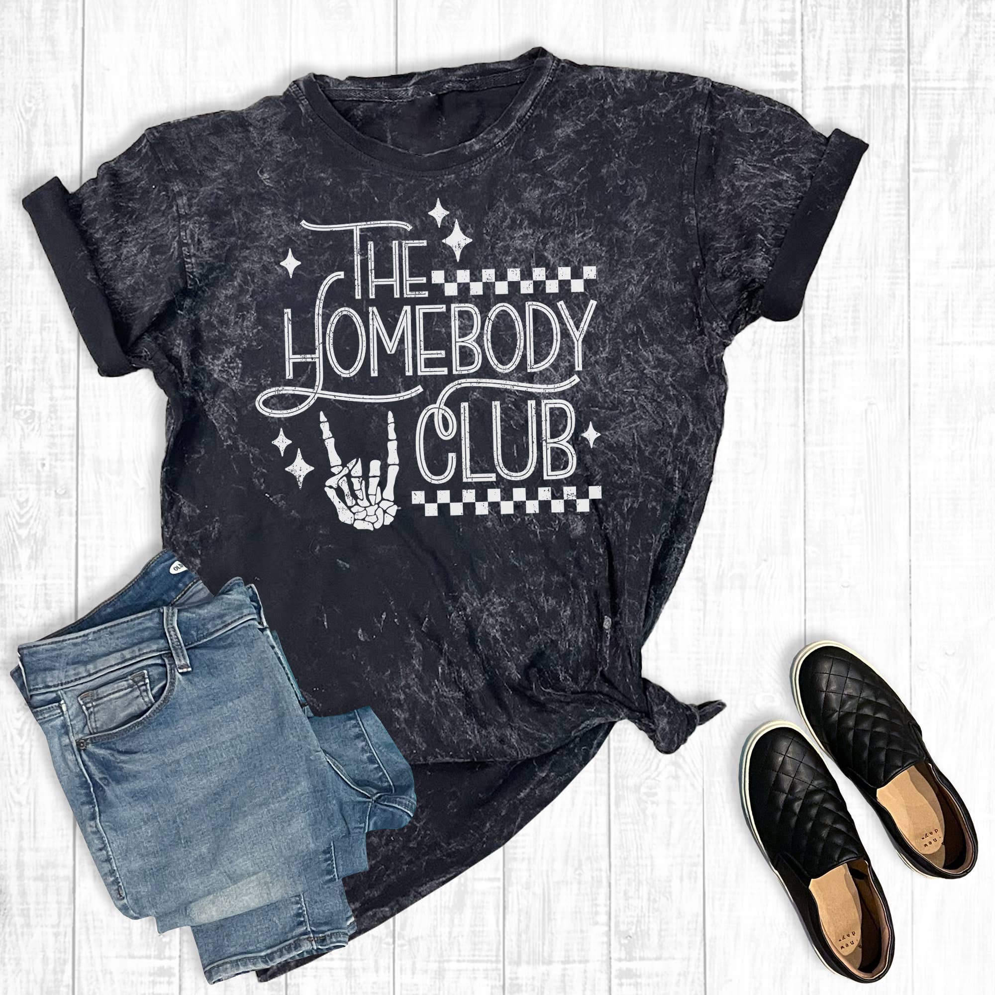 Mom Homebody Club Mineral Wash Graphic - Adult & Kids T-Shirts, Sweatshirts & Hoodies apparel design preview 1