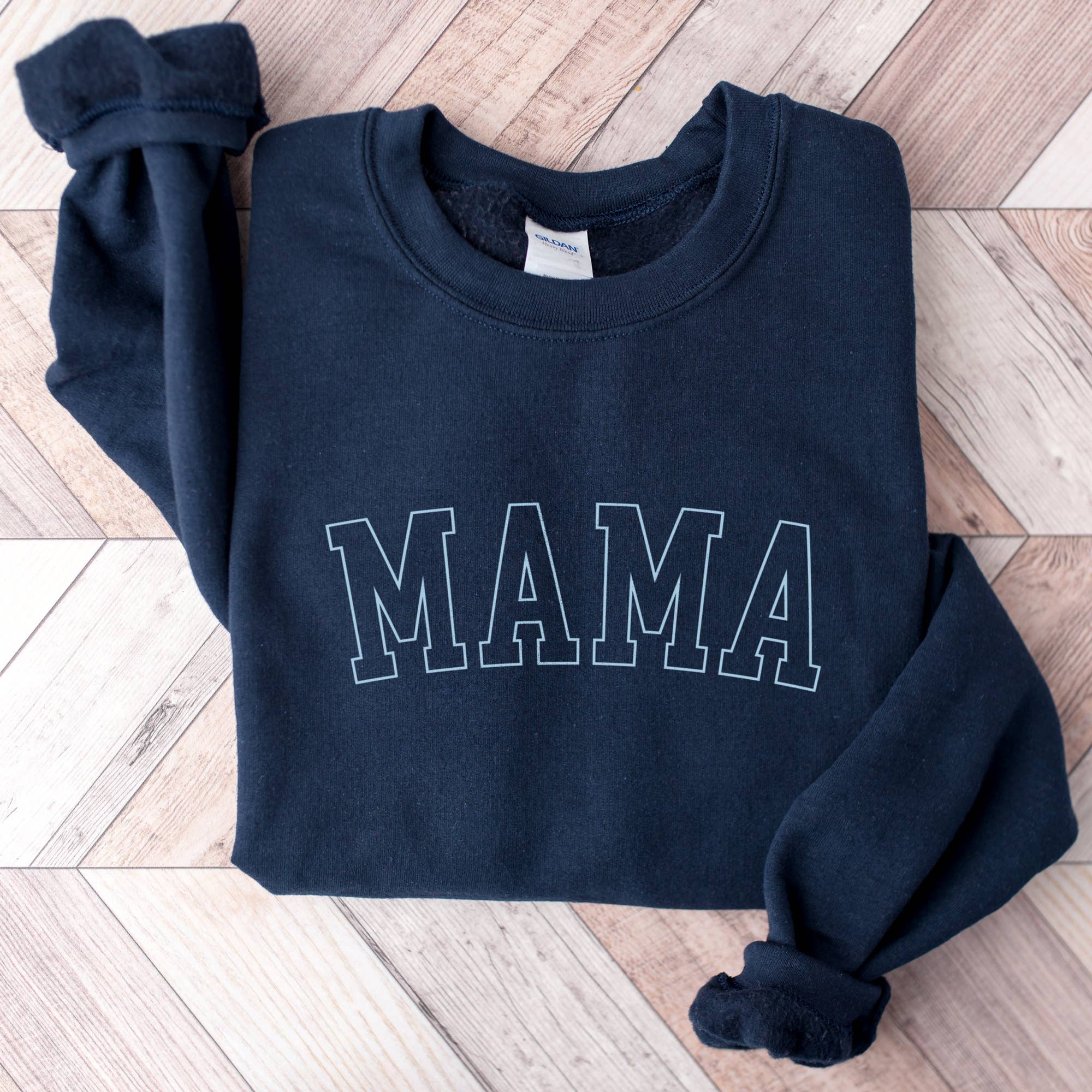 Mama Crewneck Blue Tones - Adult & Kids T-Shirts, Sweatshirts & Hoodies apparel design preview 1