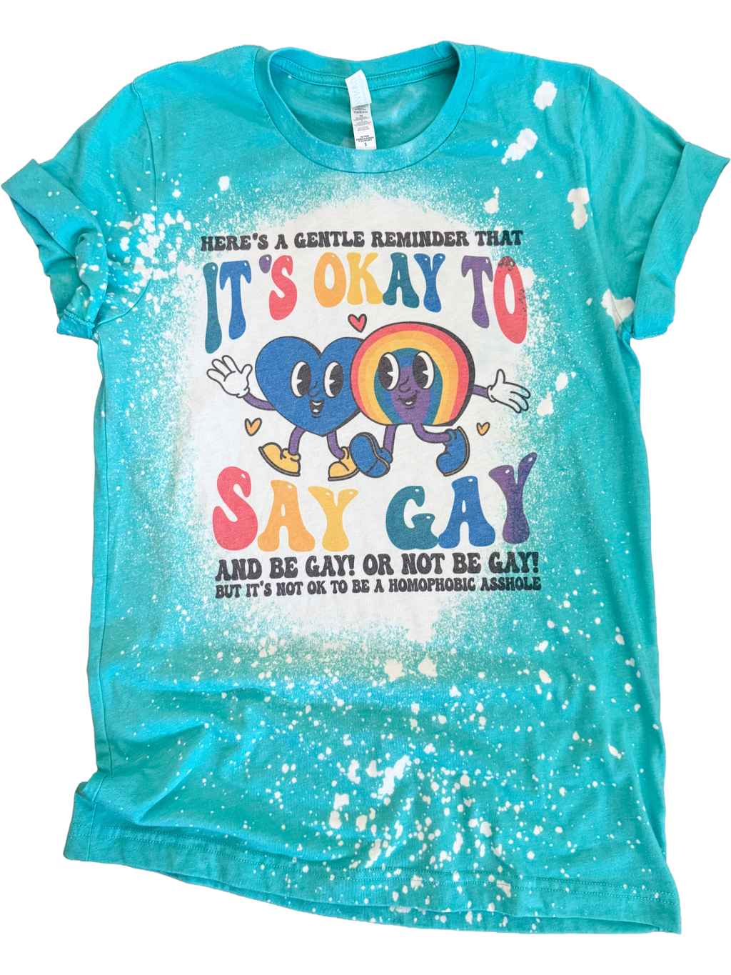 It'S Okay To Say Gay (Don't Be A Homophobic A**Hole) - Adult & Kids T-Shirts, Sweatshirts & Hoodies apparel design preview 1
