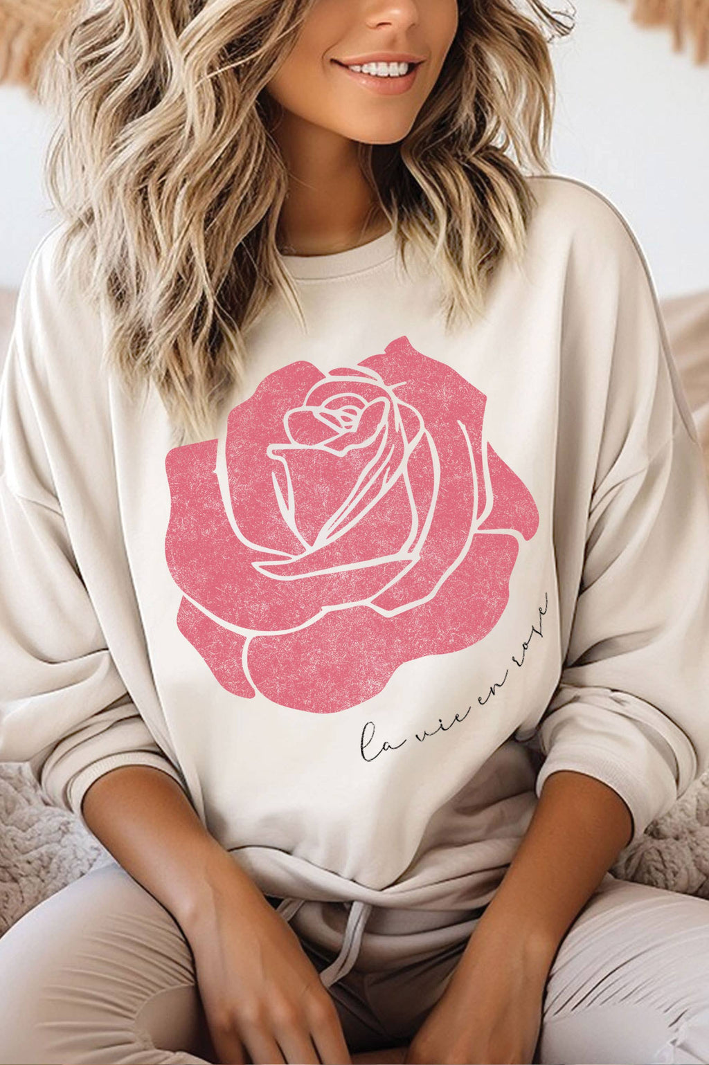La Vie En Rose Graphic Brushed - Adult & Kids T-Shirts, Sweatshirts & Hoodies apparel design preview 1