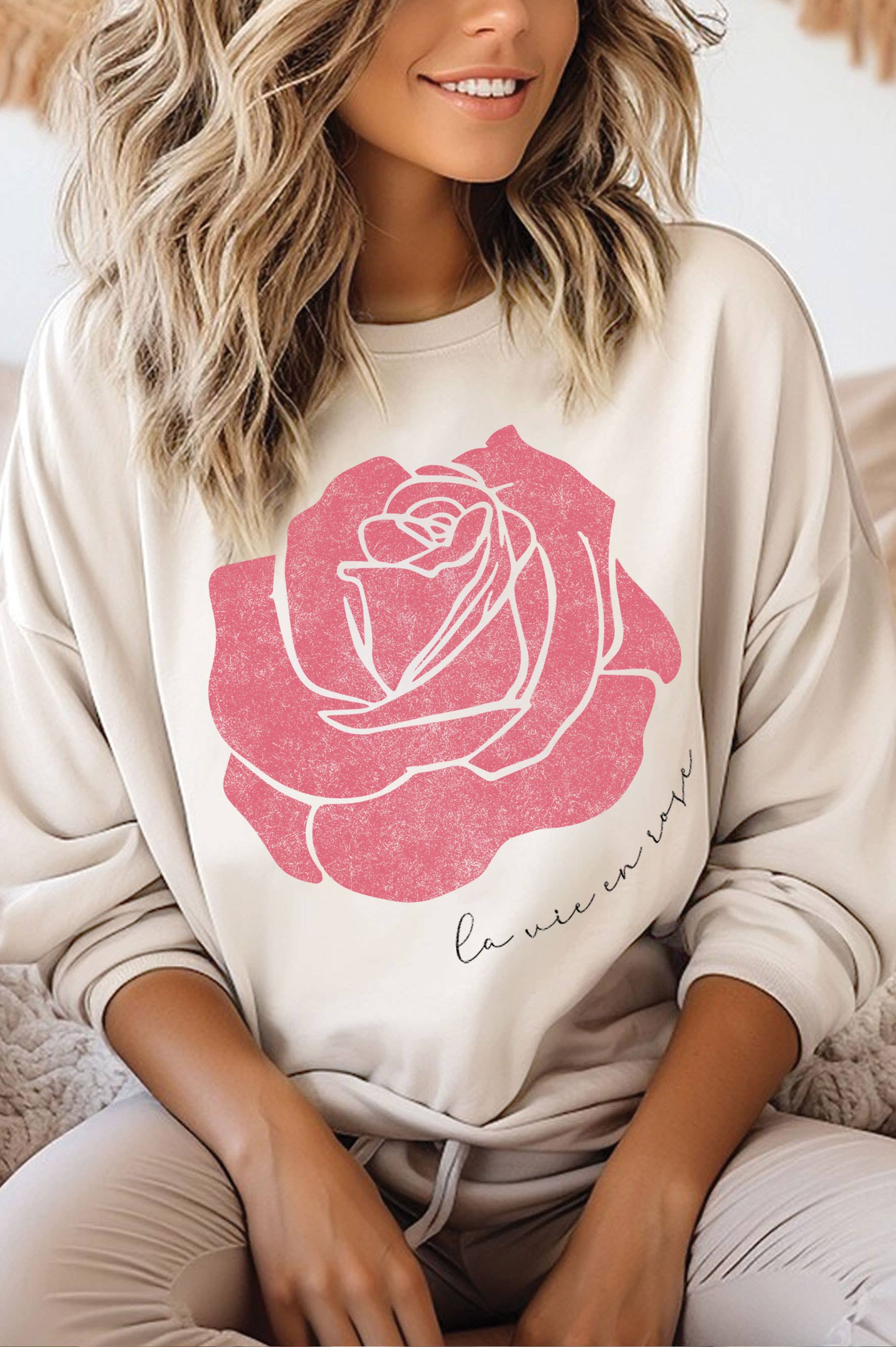 La Vie En Rose Graphic Brushed - Adult & Kids T-Shirts, Sweatshirts & Hoodies apparel design preview 1