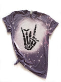 Rocker Bat Halloween Bleached - Adult & Kids T-Shirts, Sweatshirts & Hoodies apparel design preview 1
