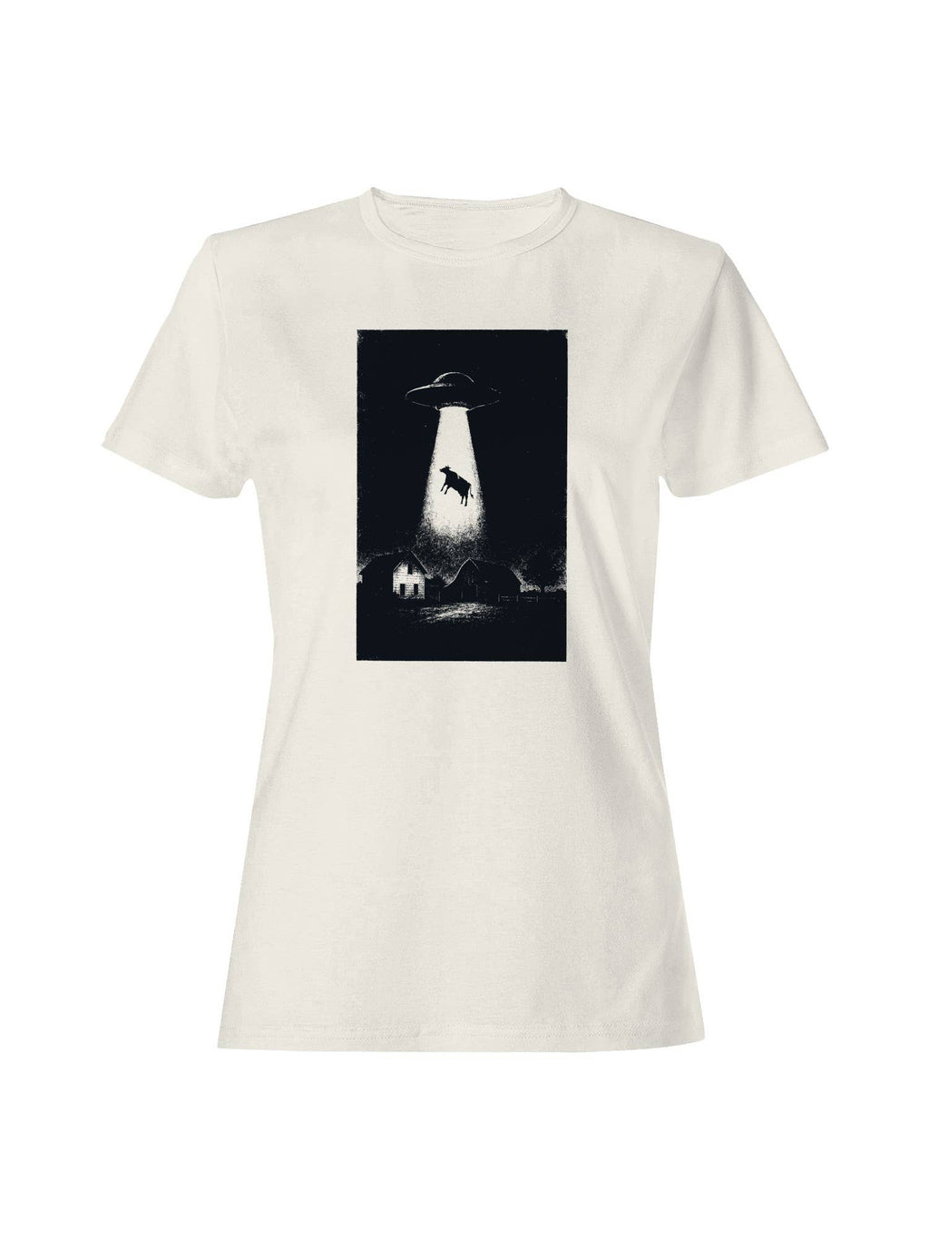 Ufo Abduction: Cow in Spotlight Women's - Adult & Kids T-Shirts, Sweatshirts & Hoodies apparel design preview 1