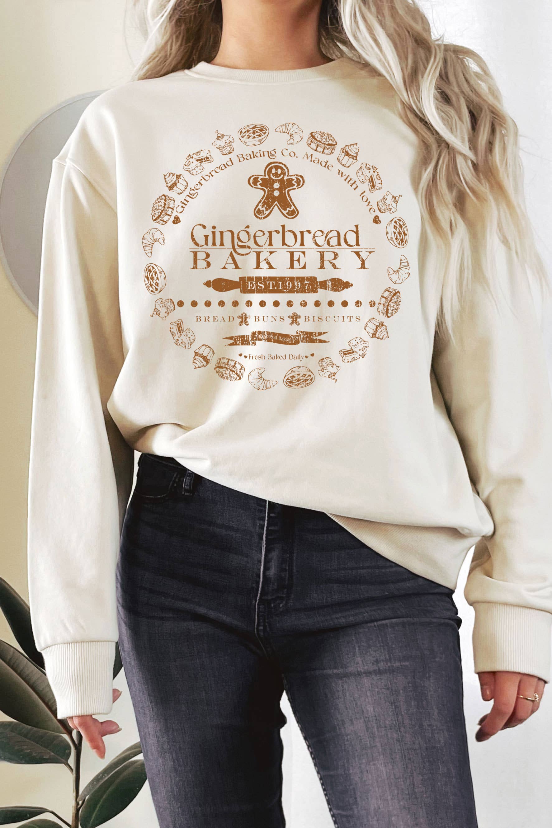 Gingerbread Bakery Graphic Terry - Adult & Kids T-Shirts, Sweatshirts & Hoodies apparel design preview 1