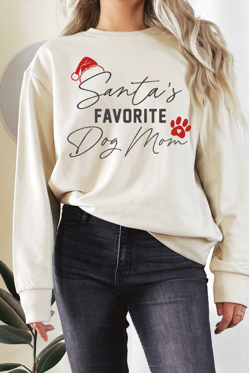 Santa's Favorite Dog Mom Graphix Terry - Adult & Kids T-Shirts, Sweatshirts & Hoodies apparel design preview 1