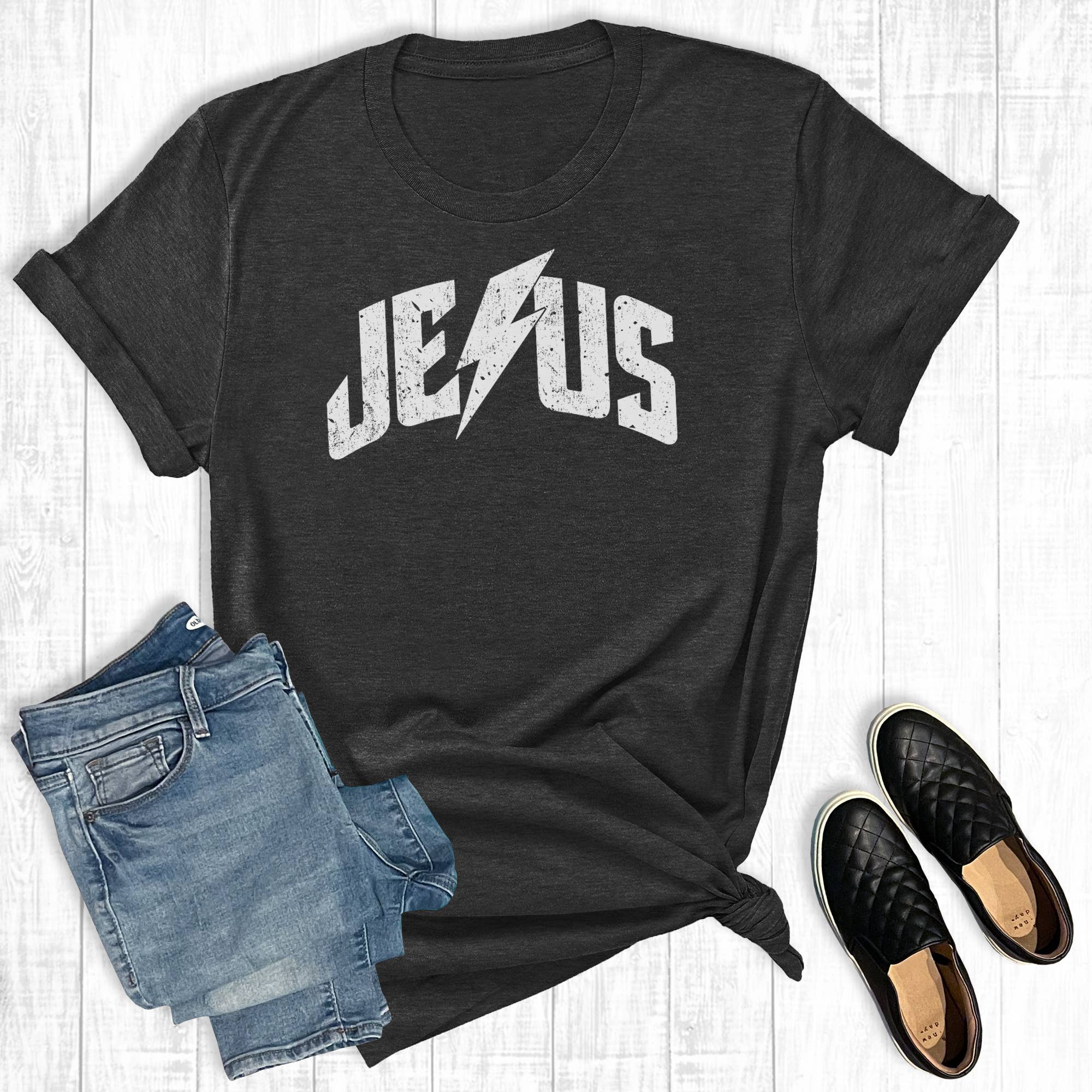 Jesus Bolt Graphic - Adult & Kids T-Shirts, Sweatshirts & Hoodies apparel design preview 1