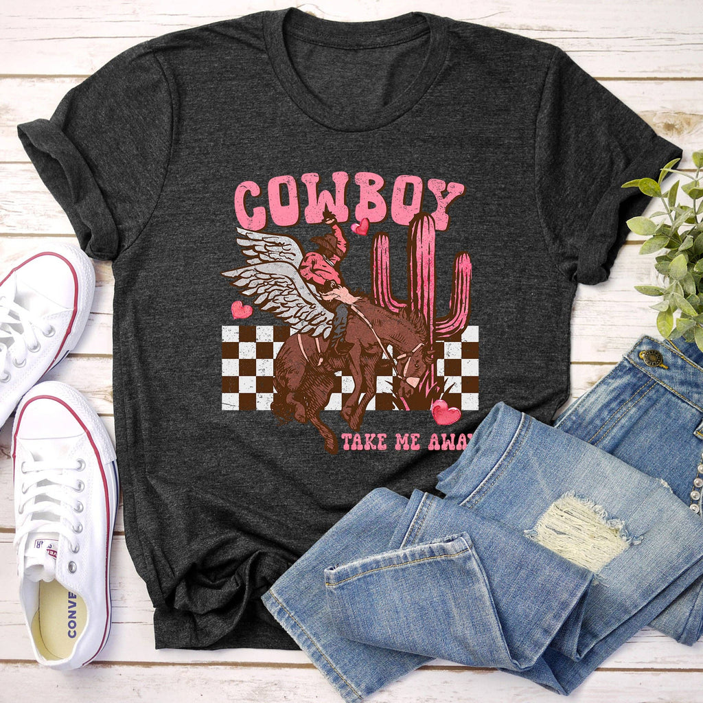 Cowboy Take Me Away, Western, Country, Super Soft - Adult & Kids T-Shirts, Sweatshirts & Hoodies apparel design preview 1