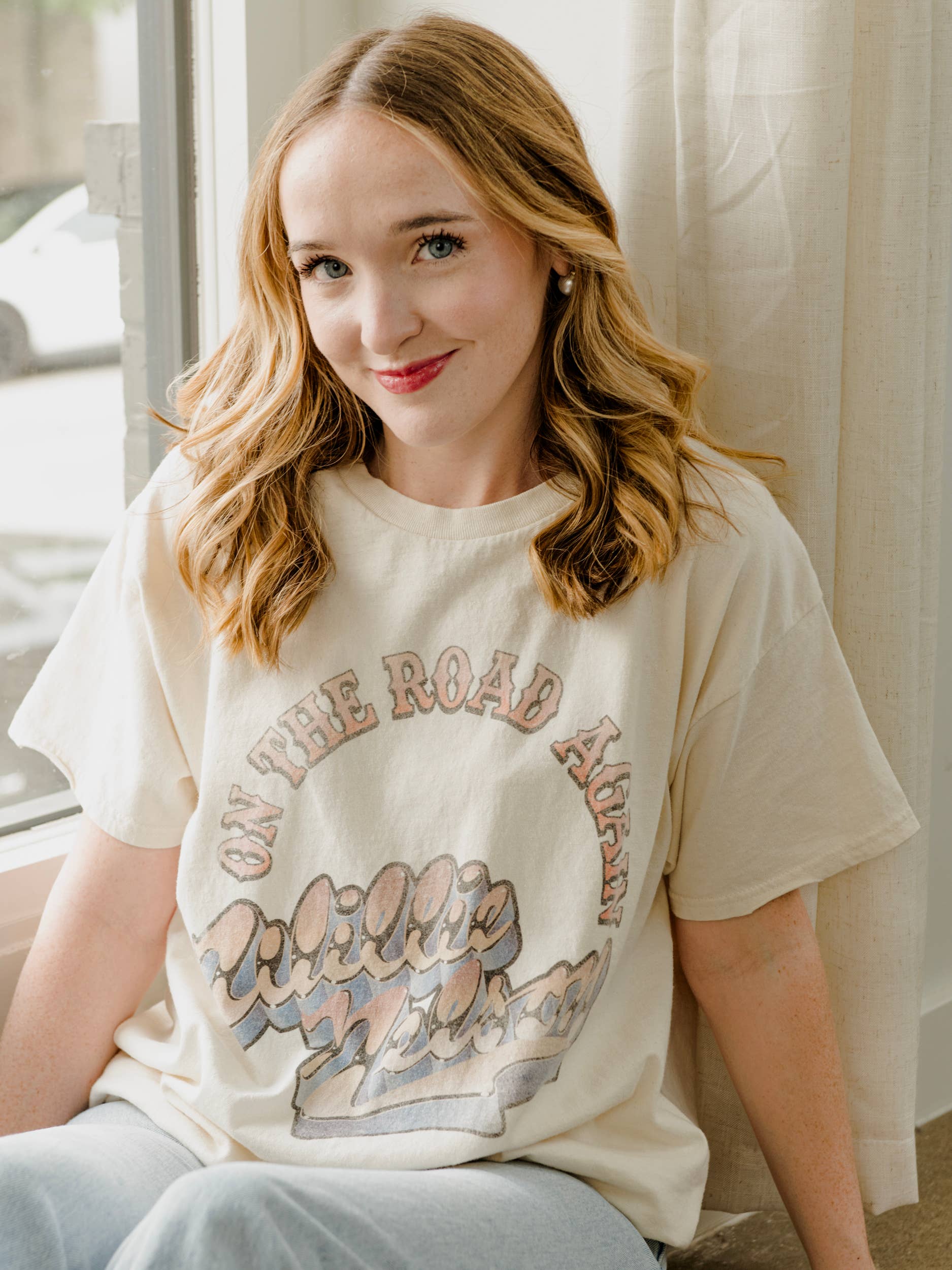 Willie Nelson Otr Metal Off White Thrifted Graphic - Adult & Kids T-Shirts, Sweatshirts & Hoodies apparel design preview 1