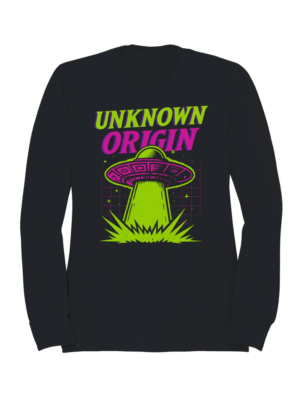 Ufo Neon Art Unknown Origin Men's - Adult & Kids T-Shirts, Sweatshirts & Hoodies apparel design preview 1