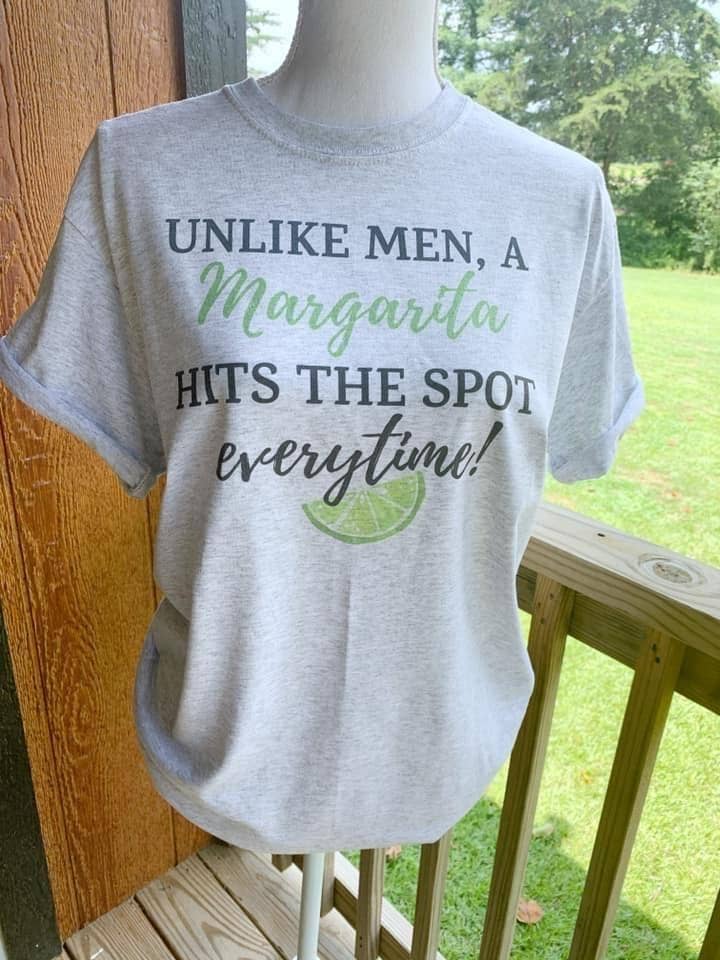 Unlike Men, A Margarita Hits the Spot On Ash Gray - Adult & Kids T-Shirts, Sweatshirts & Hoodies apparel design preview 1