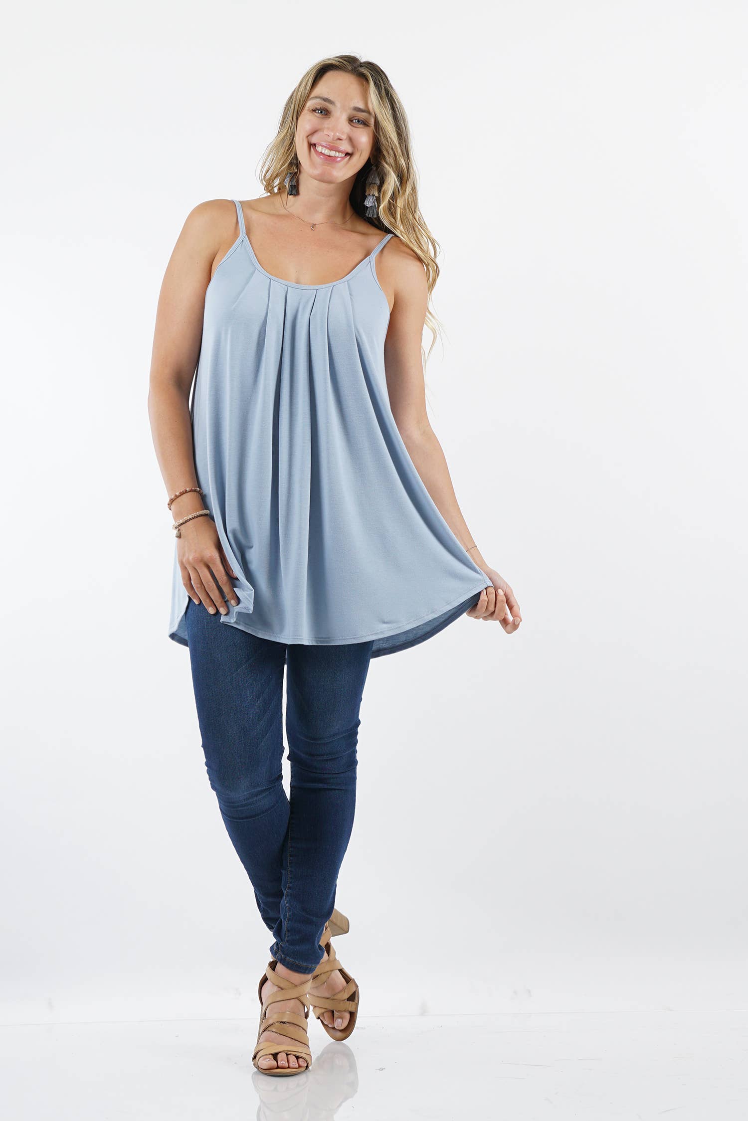 .SI-14711 Plus Size Pleated Cami Adjustable Straps - Adult & Kids T-Shirts, Sweatshirts & Hoodies apparel design preview 1
