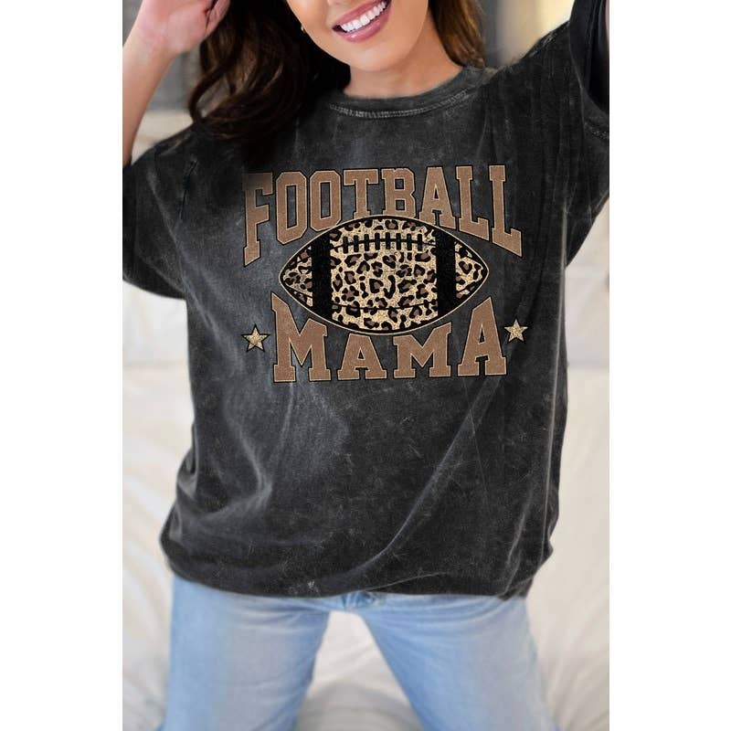 Football Mama Oversize Mineral Wash T - Adult & Kids T-Shirts, Sweatshirts & Hoodies apparel design preview 1