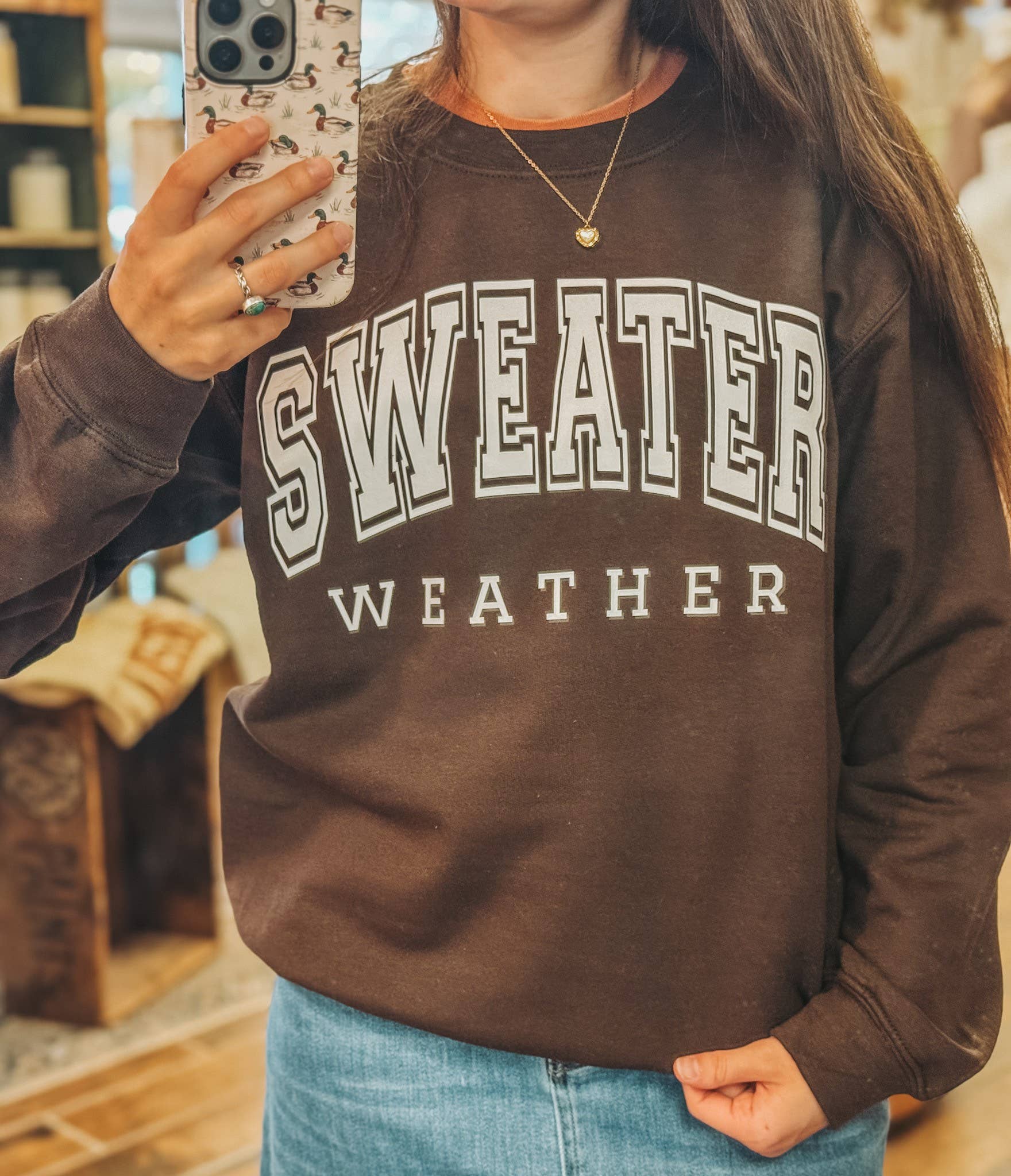 Sweater Weather Crew Neck - Adult & Kids T-Shirts, Sweatshirts & Hoodies apparel design preview 1