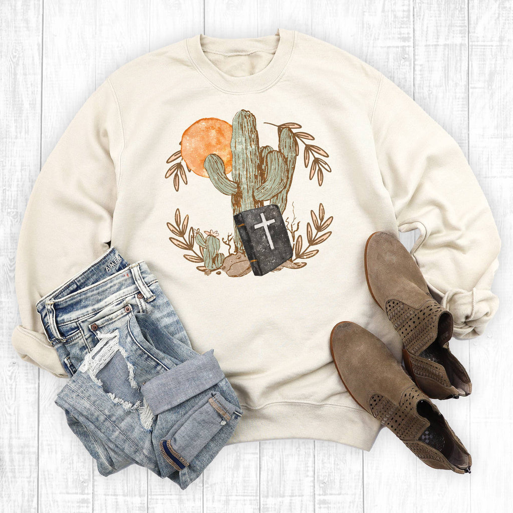 Western Bible Desert Cactus - Adult & Kids T-Shirts, Sweatshirts & Hoodies apparel design preview 1