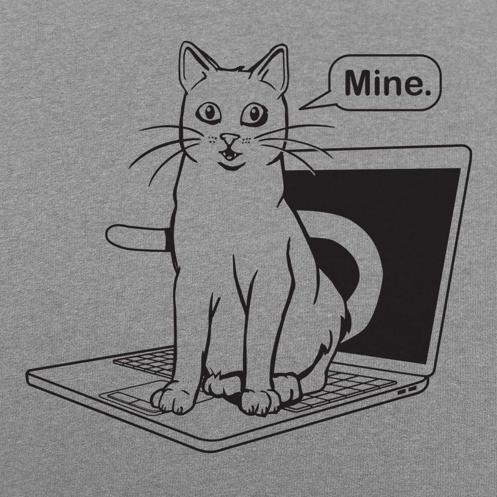 Cat Conquers Laptop - Adult & Kids T-Shirts, Sweatshirts & Hoodies apparel design preview 1