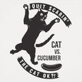 Cat Versus Cucumber - Adult & Kids T-Shirts, Sweatshirts & Hoodies apparel design preview 1