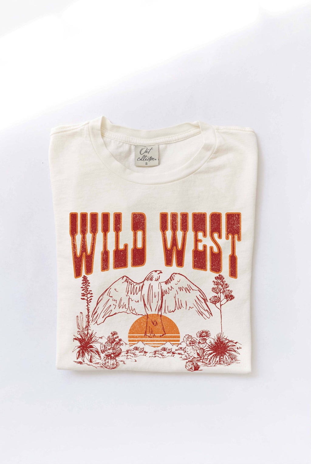 Wild West Mineral Washed Graphic Top Western Style - Adult & Kids T-Shirts, Sweatshirts & Hoodies apparel design preview 1