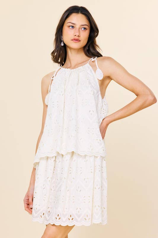 Sleeveless Chiffon Eyelet Lace Top - Adult & Kids T-Shirts, Sweatshirts & Hoodies apparel design preview 1
