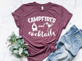 Campfires and Cocktails - Adult & Kids T-Shirts, Sweatshirts & Hoodies apparel design preview 1