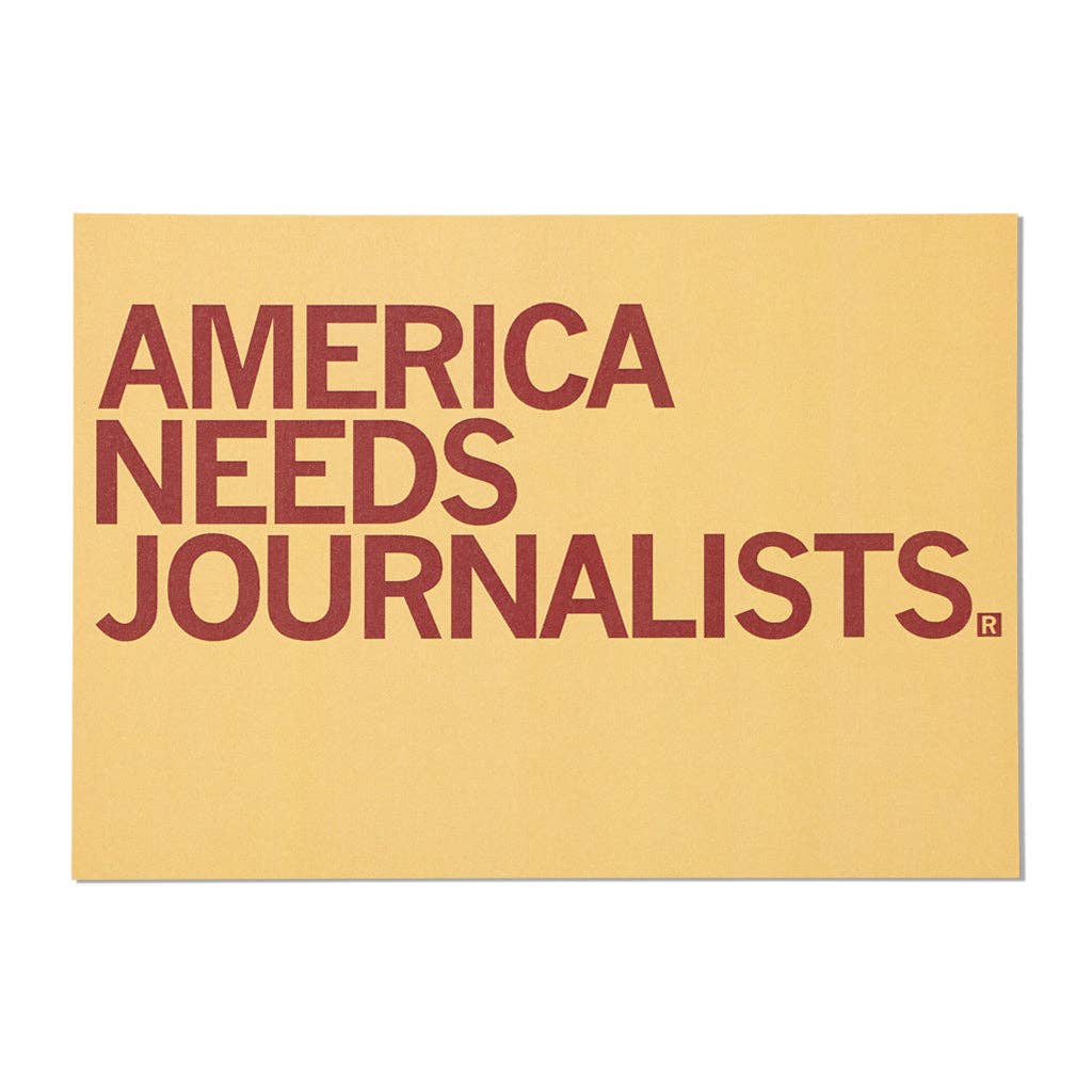 America Needs Journalists Postcard - Adult & Kids T-Shirts, Sweatshirts & Hoodies apparel design preview 1