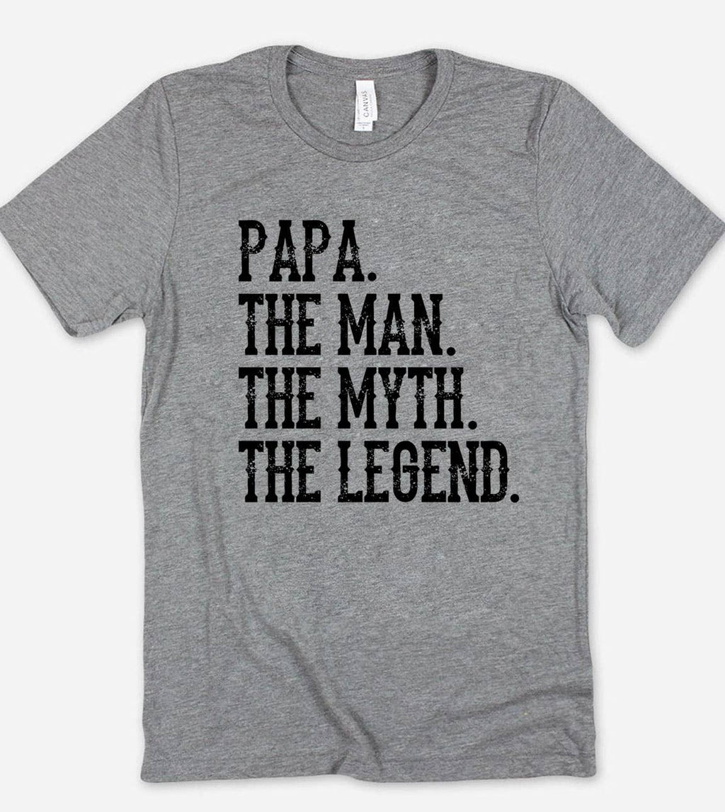 Papa the Man Myth Dad Father's Day Silly Fun - Adult & Kids T-Shirts, Sweatshirts & Hoodies apparel design preview 1