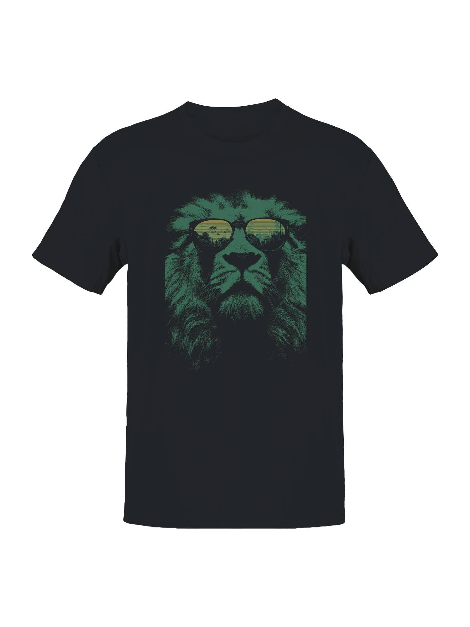 Lion Reflection Sunglasses Art Men's - Adult & Kids T-Shirts, Sweatshirts & Hoodies apparel design preview 1