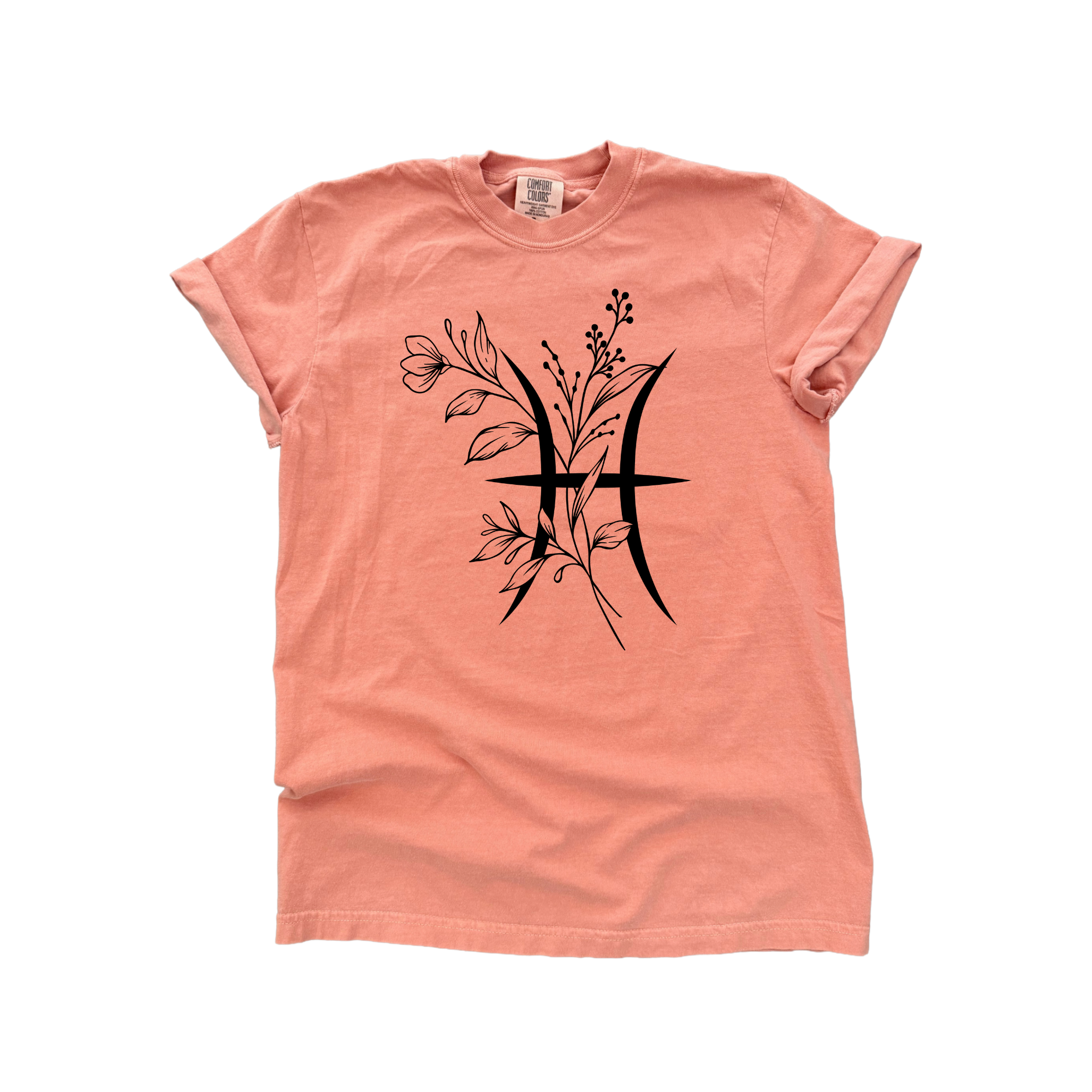 Pisces Floral Zodiac - Adult & Kids T-Shirts, Sweatshirts & Hoodies apparel design preview 1