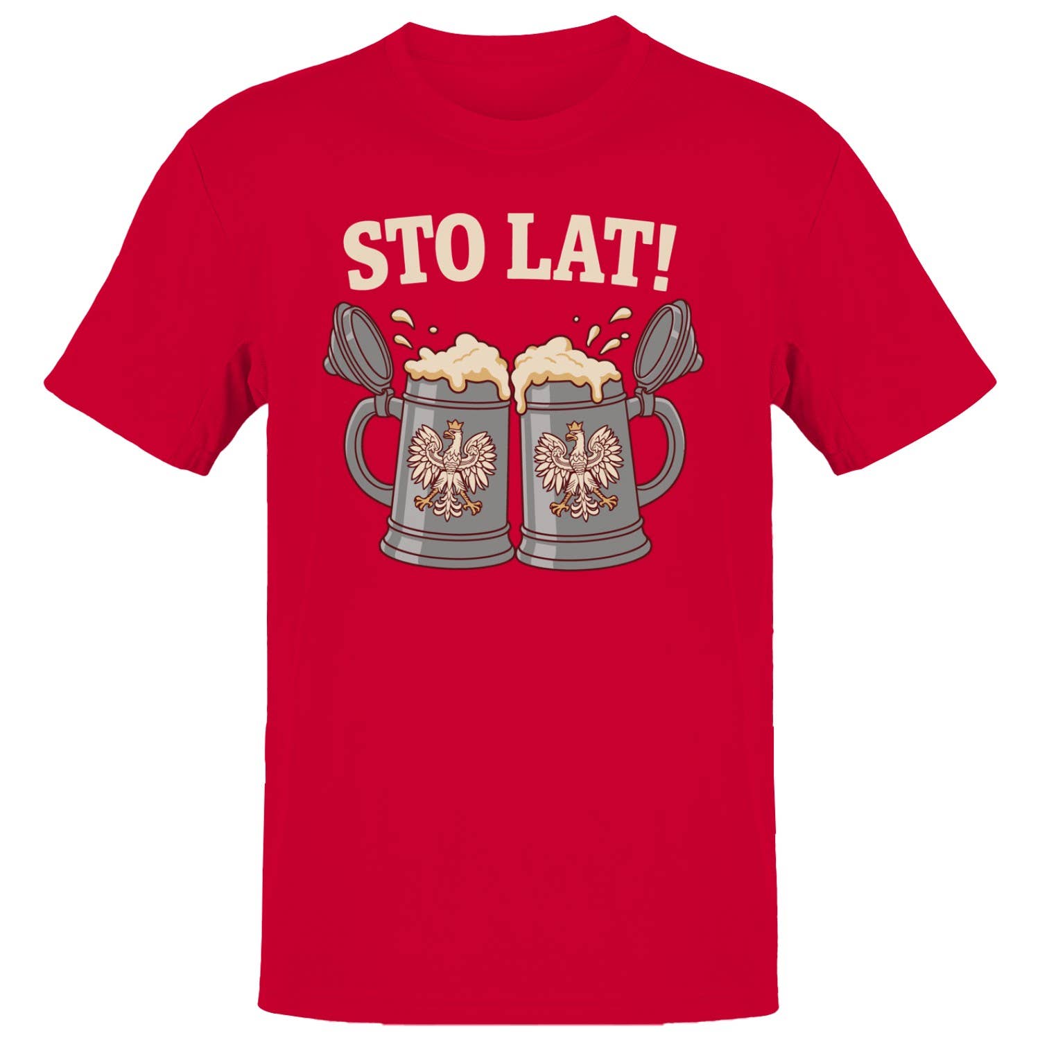 Sto Lat Polish Beer Mug Men's - Adult & Kids T-Shirts, Sweatshirts & Hoodies apparel design preview 1