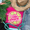 Tequila, Lime Sunshine Fluffy - Adult & Kids T-Shirts, Sweatshirts & Hoodies apparel design preview 1
