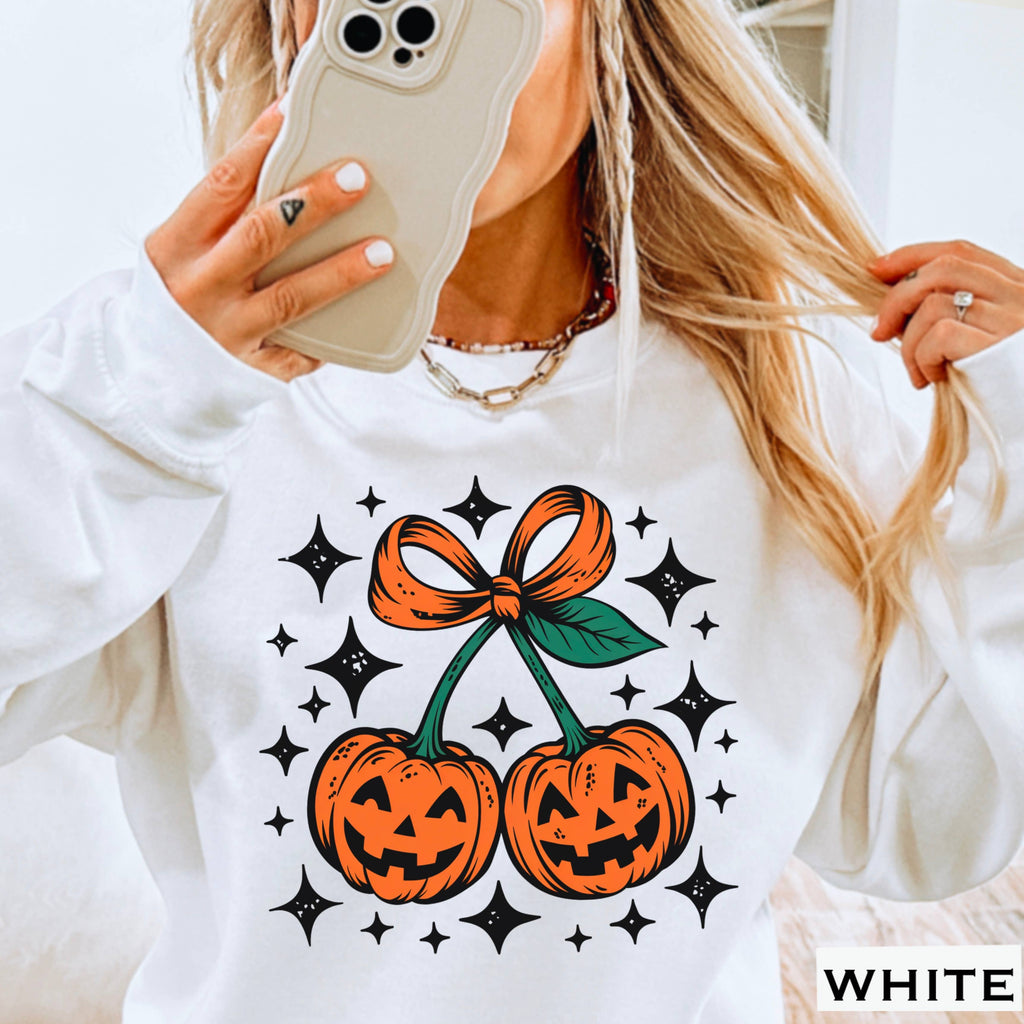 Halloween 2025 Pumpkins Bow Graphic - Adult & Kids T-Shirts, Sweatshirts & Hoodies apparel design preview 1