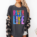 River Life, Float, Summer, Rat, Retro - Adult & Kids T-Shirts, Sweatshirts & Hoodies apparel design preview 1